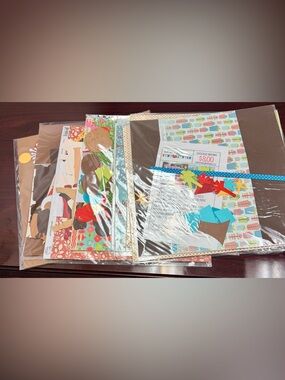 Bundle of 9 Christmas Scrapbook Kits Holiday Paper Craft DIY Layout Sets New